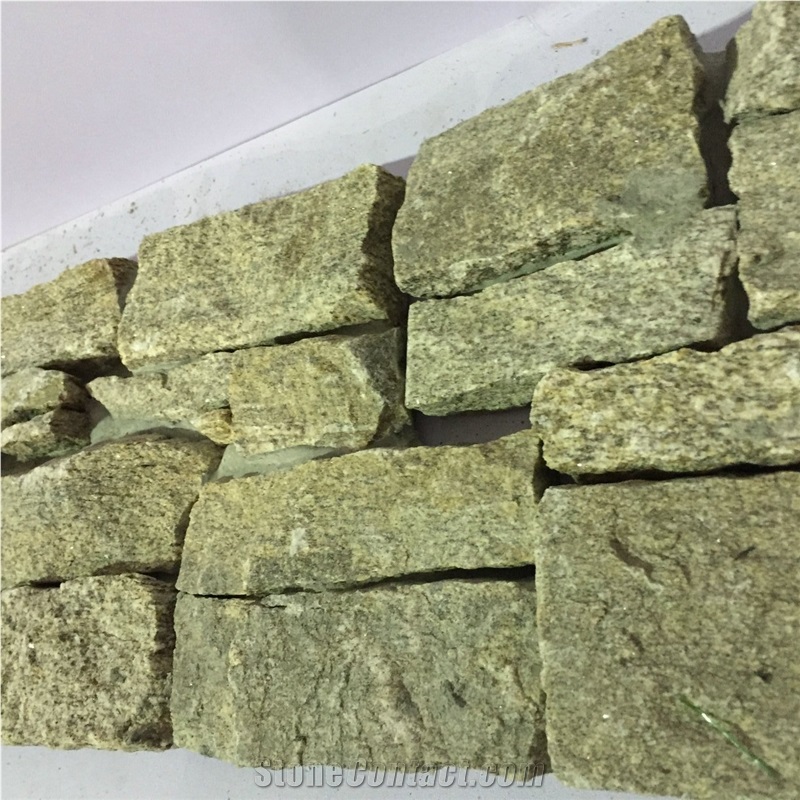 China Natural Yellow Cultured Stone, Cement Backed Culture Stone Panel