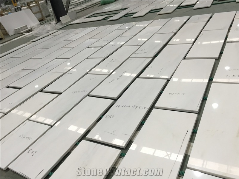 China Pure White Marble, Holy White Marble 18mm Cut-To-Size Tiles