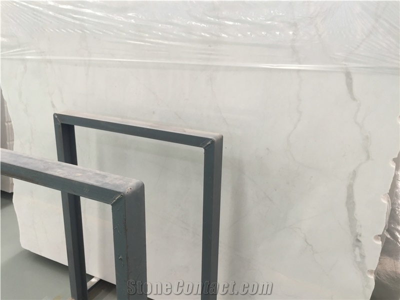 Chinese New White Marble, Sivece White Marble Polished 1.8cm Big Slabs