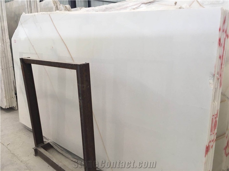 Chinese White Marble, Spun Golden White, a Grade Polished Big Slabs