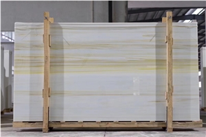 Nano Crystalized Stone, Artificial Yellow Wooden Vein Marble Slabs