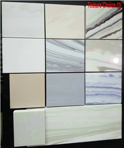 Nano Crystallized Stone, Blue Veins Artificial Marble Big Slabs