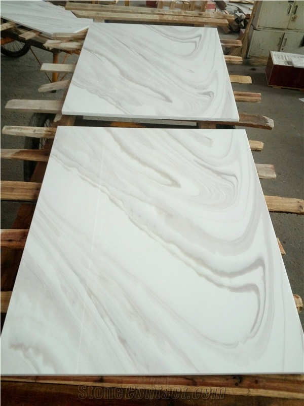 Nano Crystallized Stone, Light Brown Cloud Artificial Marble Big Slabs