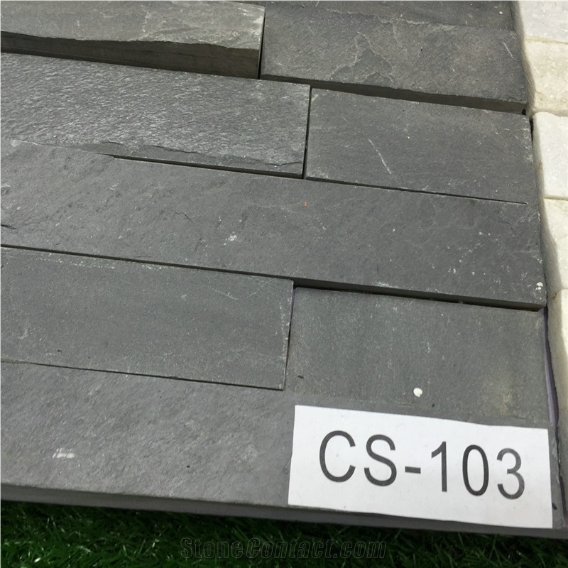 Natural Cultured Stone, Type No. Cs-103 Dark Grey Slate Panels