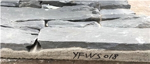 Random Black Slate with Cement Backed Cultured Stone Panels, Yfws018