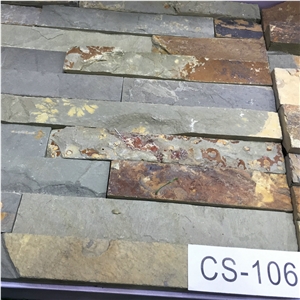 Rusty and Grey Slates Mixed Retro Cultured Stone, No.Cs-106