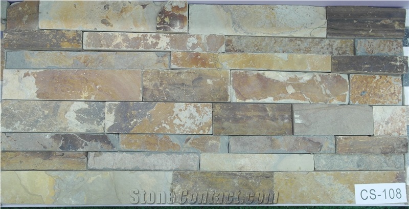 Rusty Retro Slate Cultured Stone Panels for Wall/Floor, Type No.Cs-108