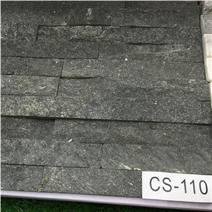Shining Black Slate Cultured Stone Wall/Floor Paving Panels, No.Cs-110