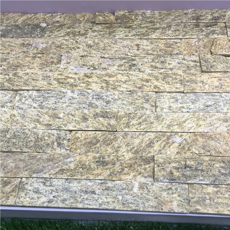 Yellow Tiger Vein Slate Cultured Stone Panels, No.Cs-113