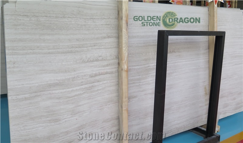 Wood Grain White Marble Tiles