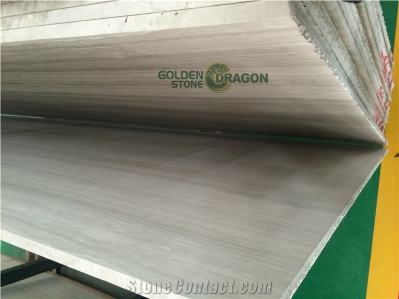 Wood Grain White Marble Tiles