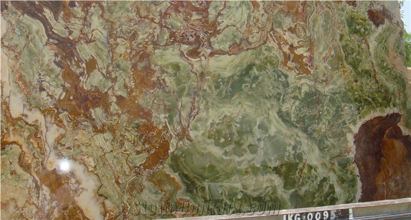 Multi Green Onyx Slabs and Tiles