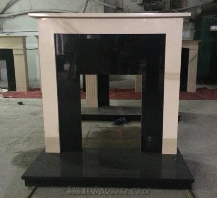 Artificial Beige Marble Fireplace