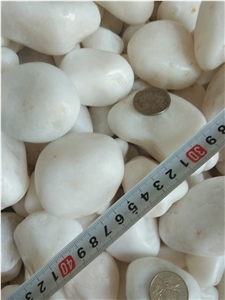 Natural Pure White Snow White Pebbles Stone for Landscaping Decoration