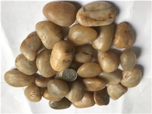 Natural River Stone Yellow Polished Washed Pebbles
