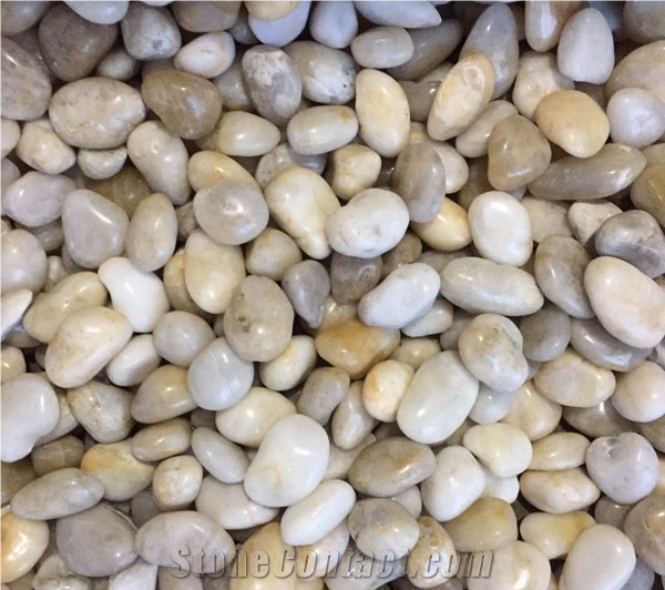 Natural White River Pebbles Stone Landscaping