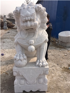 Outdoor Marble Stone Lion Sculpture