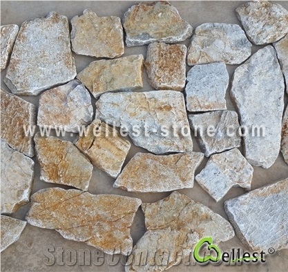 Coffee Travertine Loose Stone for Wall and Floor Paving Exterior Tile