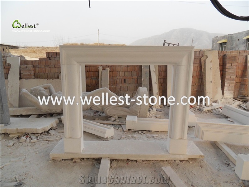 Interior Fireplace Marble Stone Mantels Stoves for Home Decoration