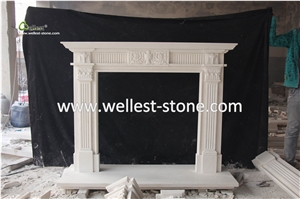 Interior Fireplace Marble Stone Mantels Stoves for Home Decoration