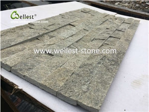 Natural Stone Green Quartzite Feature Wall Stacked Stone Culture Stone