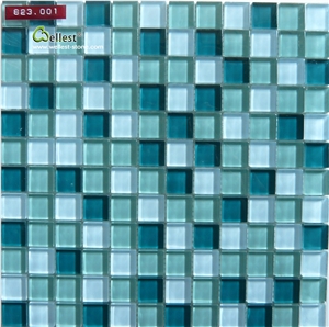 Swimming Pool Glass Mosaic, Crystal Glass Mosaic Tile, Mosaic Glass