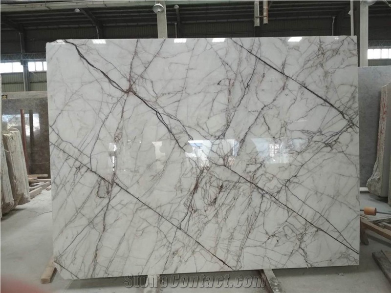 White Calacatta Marble Slabs Luxury Bathroom Wall Tiles Floor Tiles