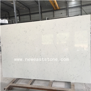 Modified Solid Surface Sheets Sino White Quartz Stone Slab Wholesale