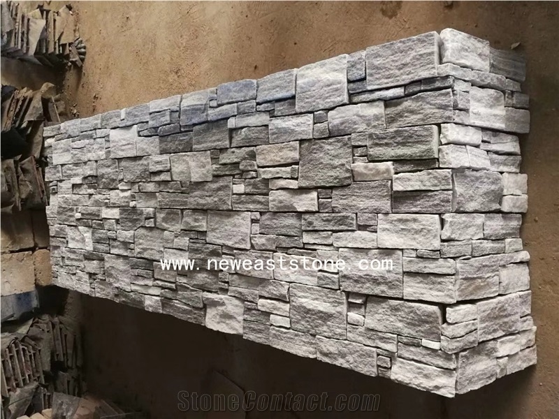 White and Grey Cheap Ashlar Natural Stone Veneer Panels Lowes