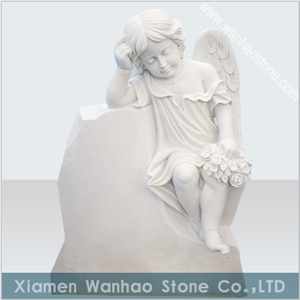China Granite Monument&Tombstone Headstone with Angels Hearts