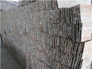 China Rusty Quartzite Culture Stone Wall Claddings Ledge Stone