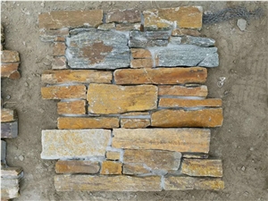 China Rusty Slate Culture Stone Wall Claddings Ledge Stone Patio Floor