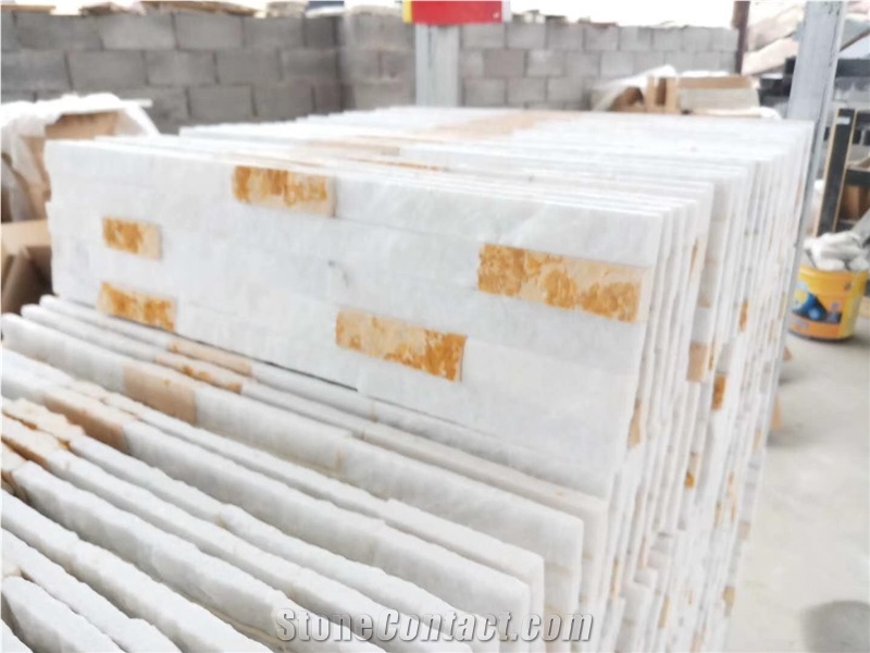 China White Quartzite Culture Stone Wall Claddings Lede Stone