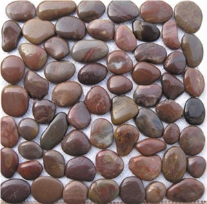 Brown River Stone Mosaic,Pebble Walkway,Garden Cobbles