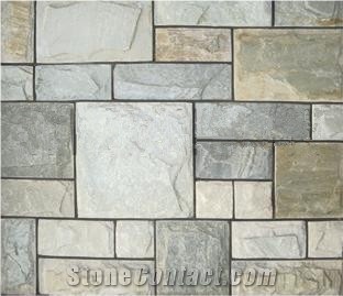 Natural Slate Wall Stone,Mushroomed Split Face Stone Wall Tile
