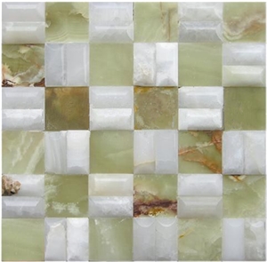 White Jade Marble Mosaic, Jade Marble Mosaic Tile for Bathroom