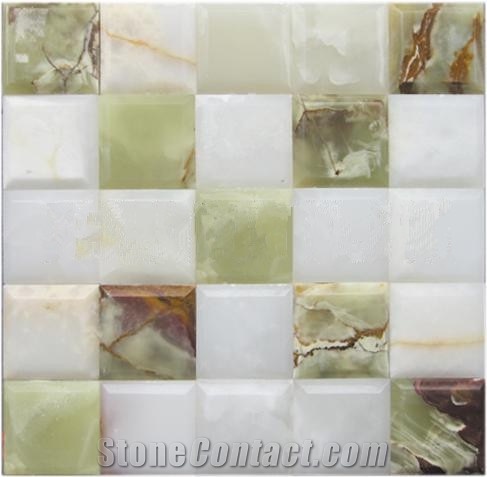White Jade Marble Mosaic, Jade Marble Mosaic Tile for Bathroom
