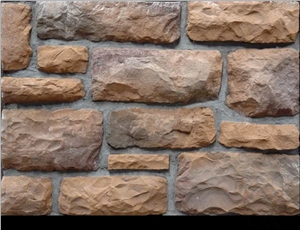 Yellow Artificial Cultured Stone, Wall Cladding Tile, Stacked Stone
