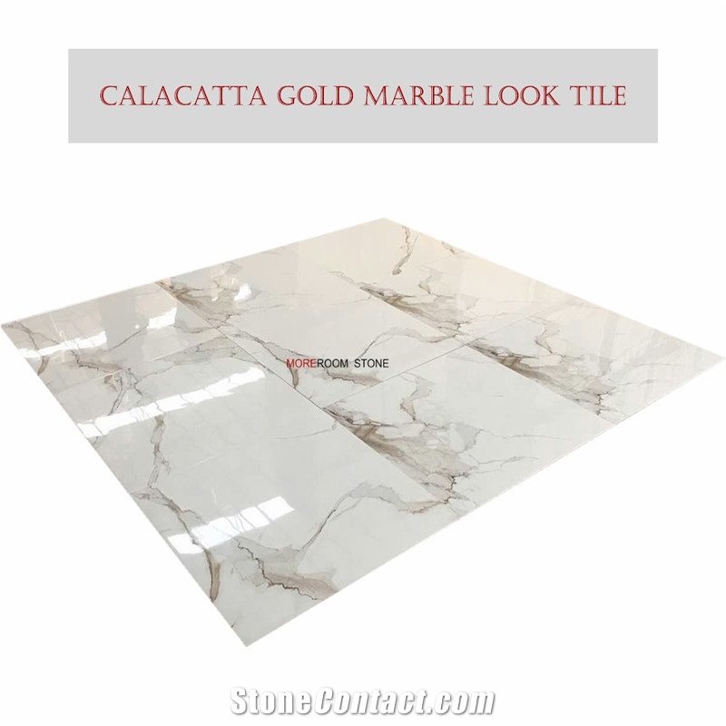 32x32 Calacatta Gold Marble Porcelain Tile