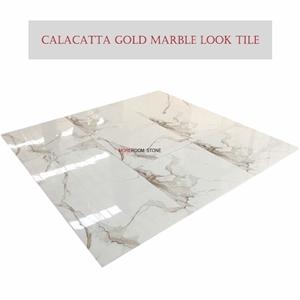 32x32 Calacatta Gold Marble Porcelain Tile