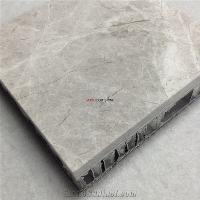 Lightweight Natural Grey Marble Honeycomb Panels for Outdoor or Indoor Wall Design