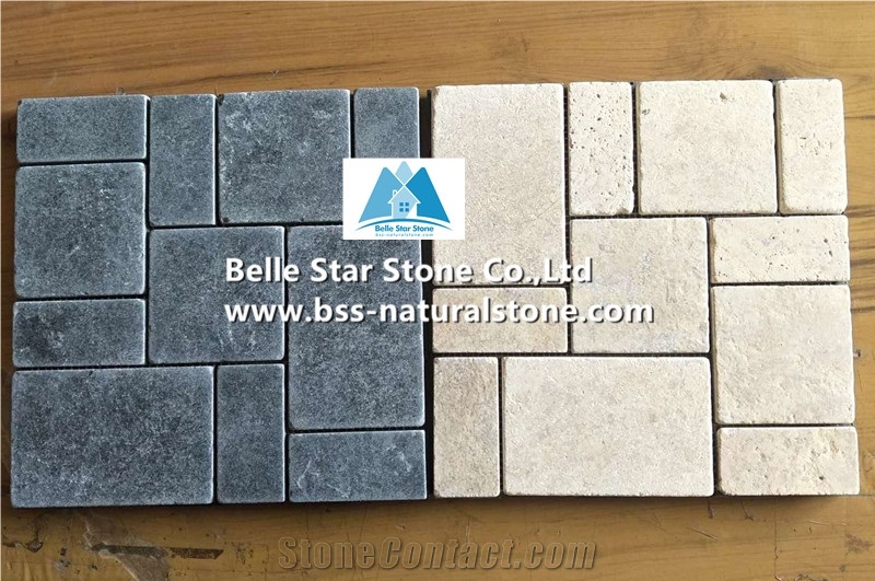 Beige Travertine Stone Mosaic Tiles,Wall Mosaic,Floor Mosaic Pattern