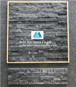 Black Limestone Z Stone Cladding,Culture Stacked Stone Veneer Panels