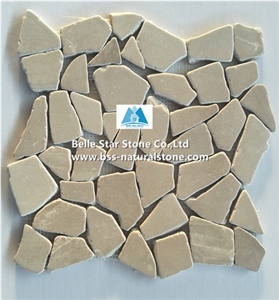 Coffee Travertine Gravel Mosaic,Wall Backsplash Mosaic,Floor Mosaic