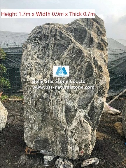 Granite Landscaping Boulders with Curved Words,Stone Gate Boulders