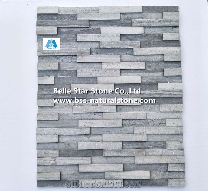 Grey Marble 3d Culture Stone,Stacked Stone Wall Cladding,Ledger Panels