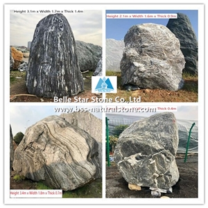 Natural Curved Words Landscaping Stone Boulders,Rock Decor Stone