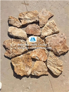 Oyster Quartzite Random Flagstone Wall Cladding,Irregular Flagstones