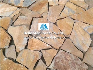 Rustic Quartzite Irregular Random Flagstone Pavers,Crazy Wall Stone