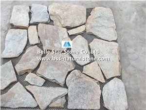 Rustic Quartzite Irregular Random Flagstone Pavers,Crazy Wall Stone